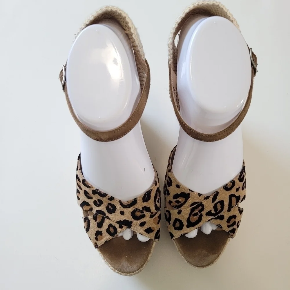 Ettore Masotti Stefy Animal Print Platform Wedge Espadrille